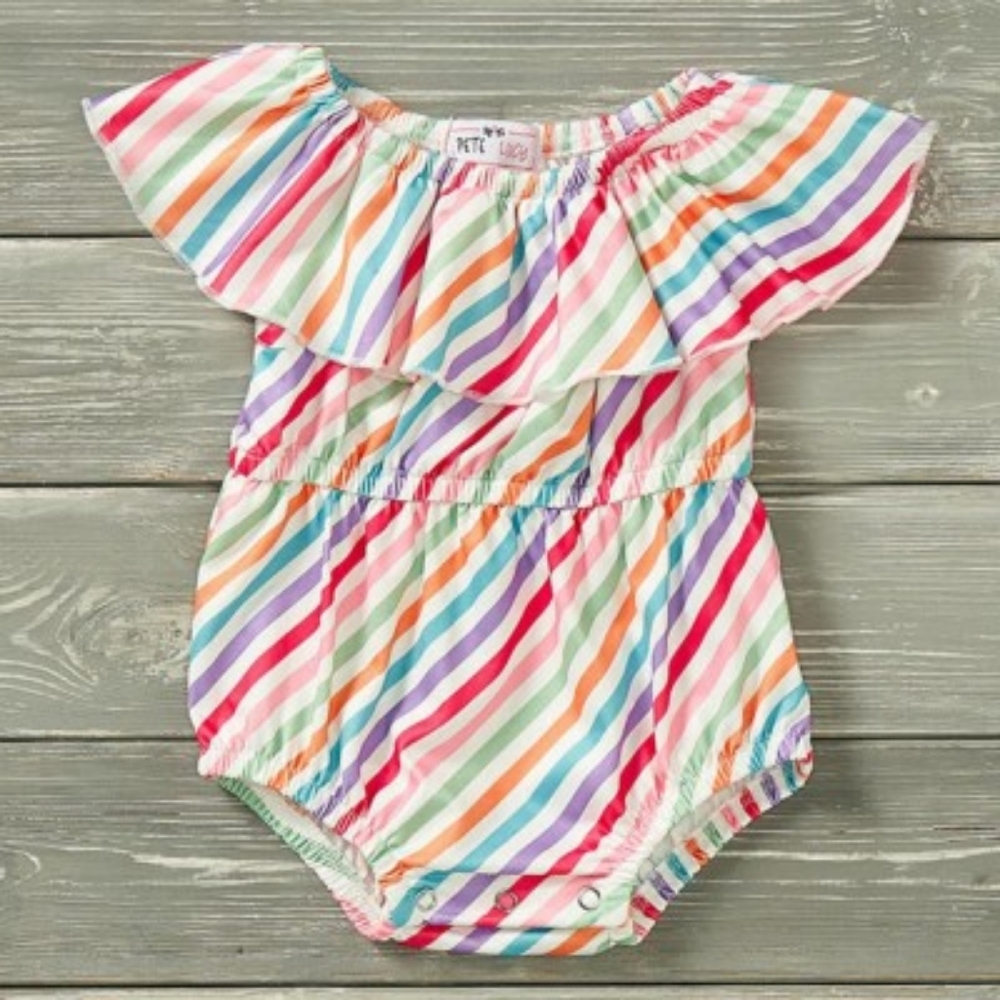 New Baby Romper Pete + Lucy Collection Simply Stripe